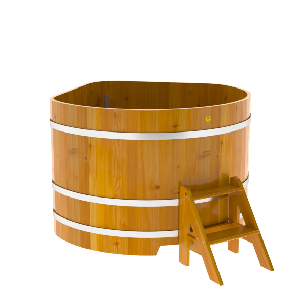 Купель угловая BentWood из лиственницы 1,37x1,37